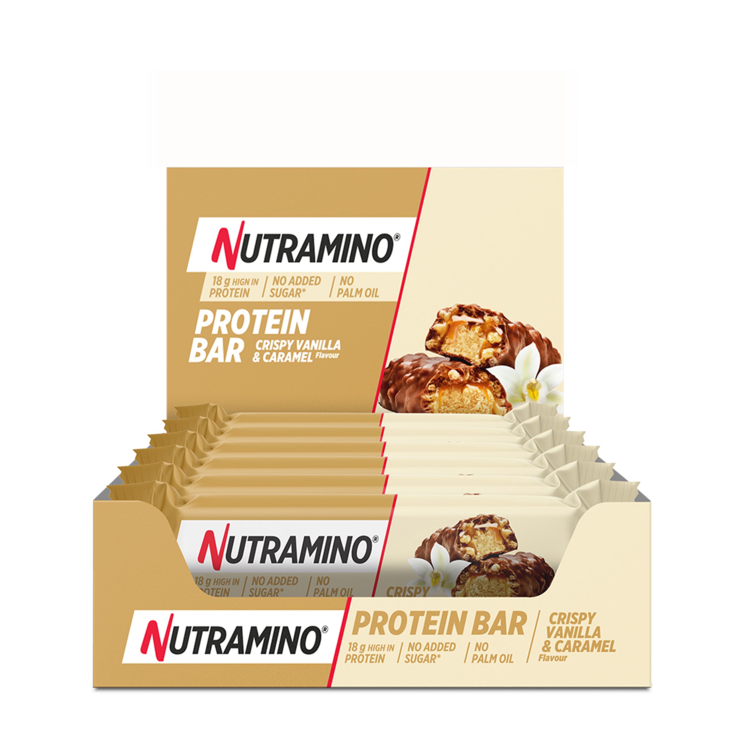 NUTRAMINO PROTEIN BAR 55g CRISPY VANILLA CARAMEL
