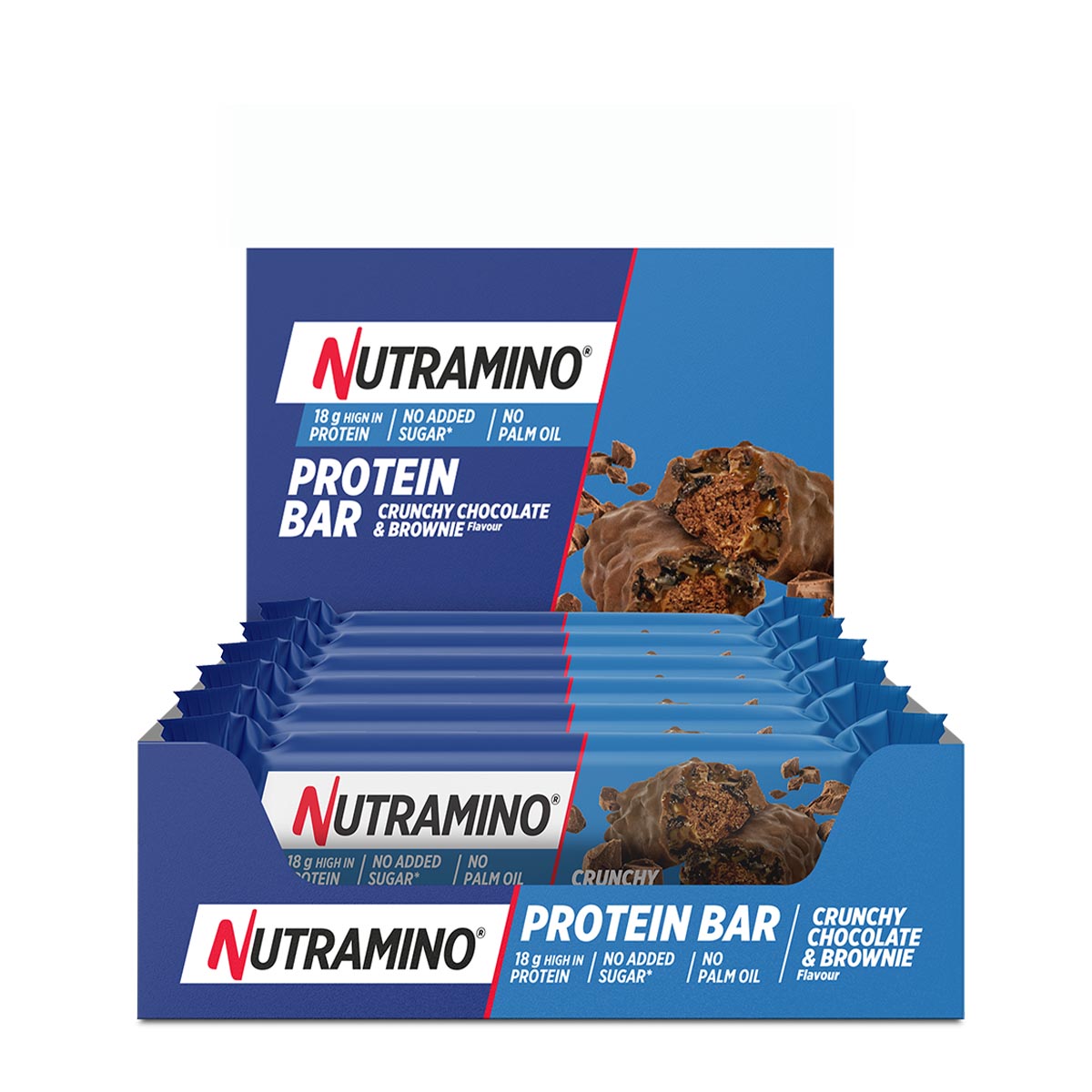 NUTRAMINO PROTEIN BAR 55g CRUNCHY CHOCOLATE BROWNIE